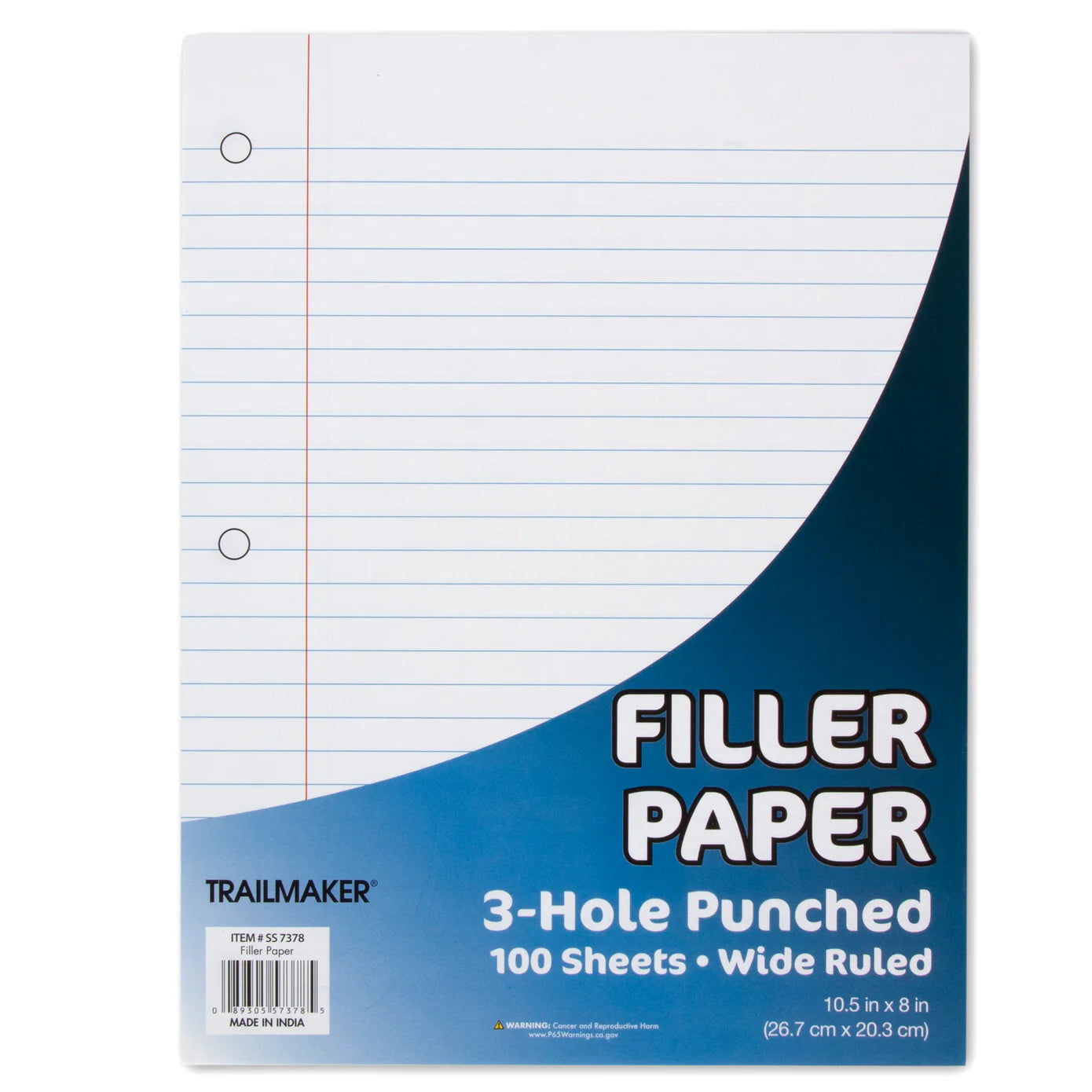 Trailmaker Notebook Filler Paper, Wide-Ruled, 100 Sheets