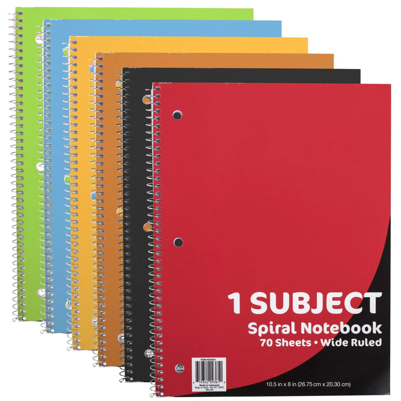 Trailmaker 1-Subject Spiral Bound Notebook, Wide Ruled, 70 Sheets