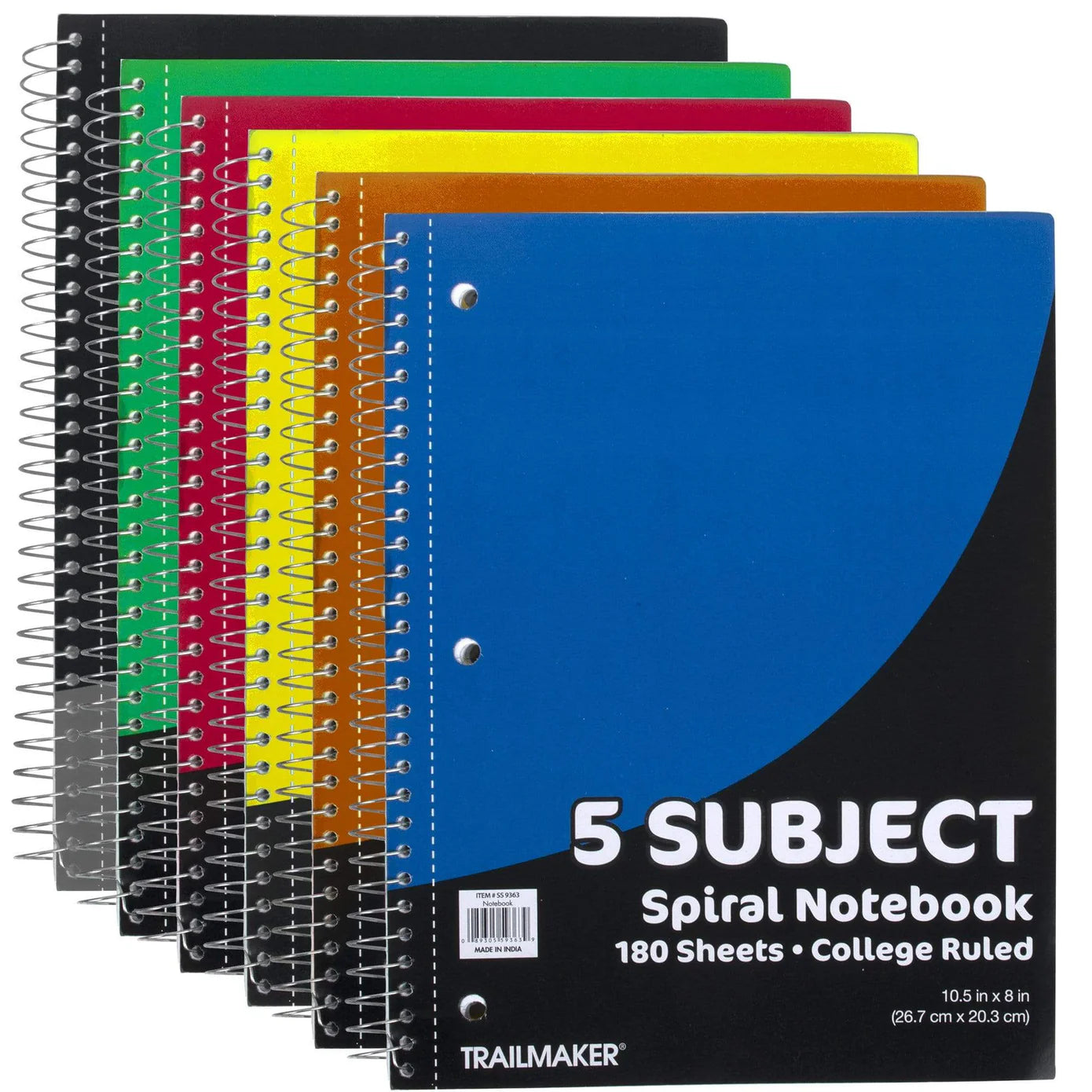 Trailmaker 5-Subject Spiral Notebook, College Ruled
