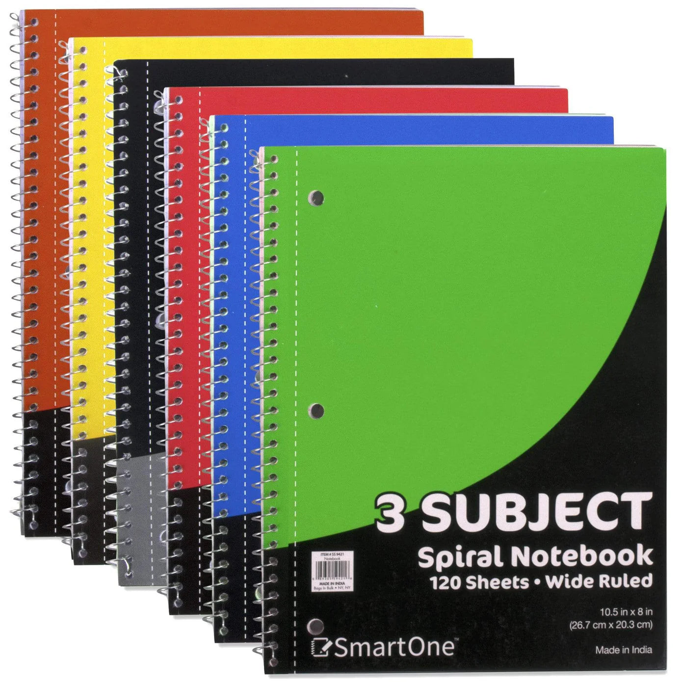 Trailmaker 3-Subject Notebook, Wide Ruled, 120 Sheets